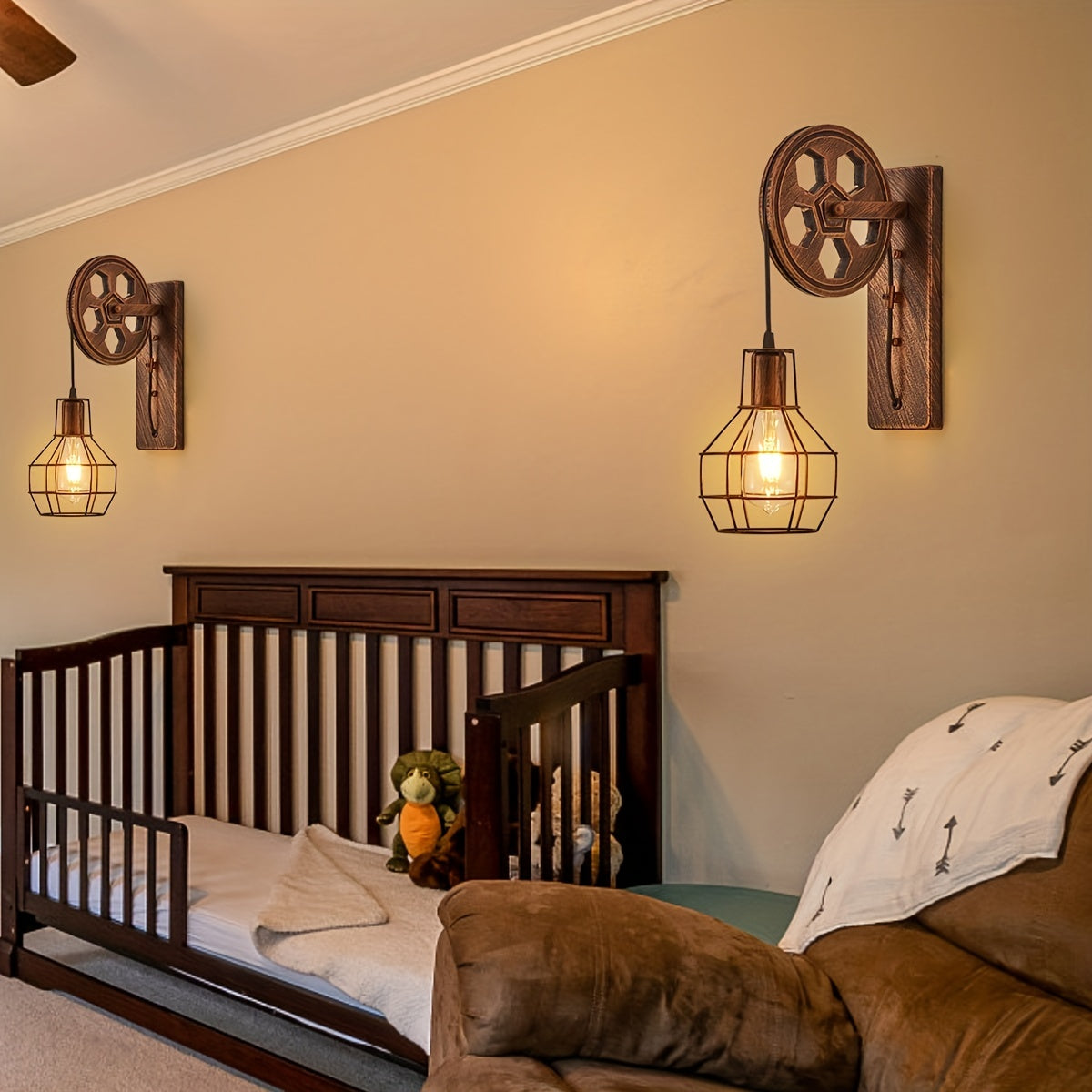 1pc Vintage Industrial Wall Sconce, Rustic Farmhouse Bedside Lamps, Antique Fixtures Wall Lamps For Restaurants Home Bars Bedroom Bedside Corridor Lamps, Do Not Contain Light Bulb - The Superior Findings Depot