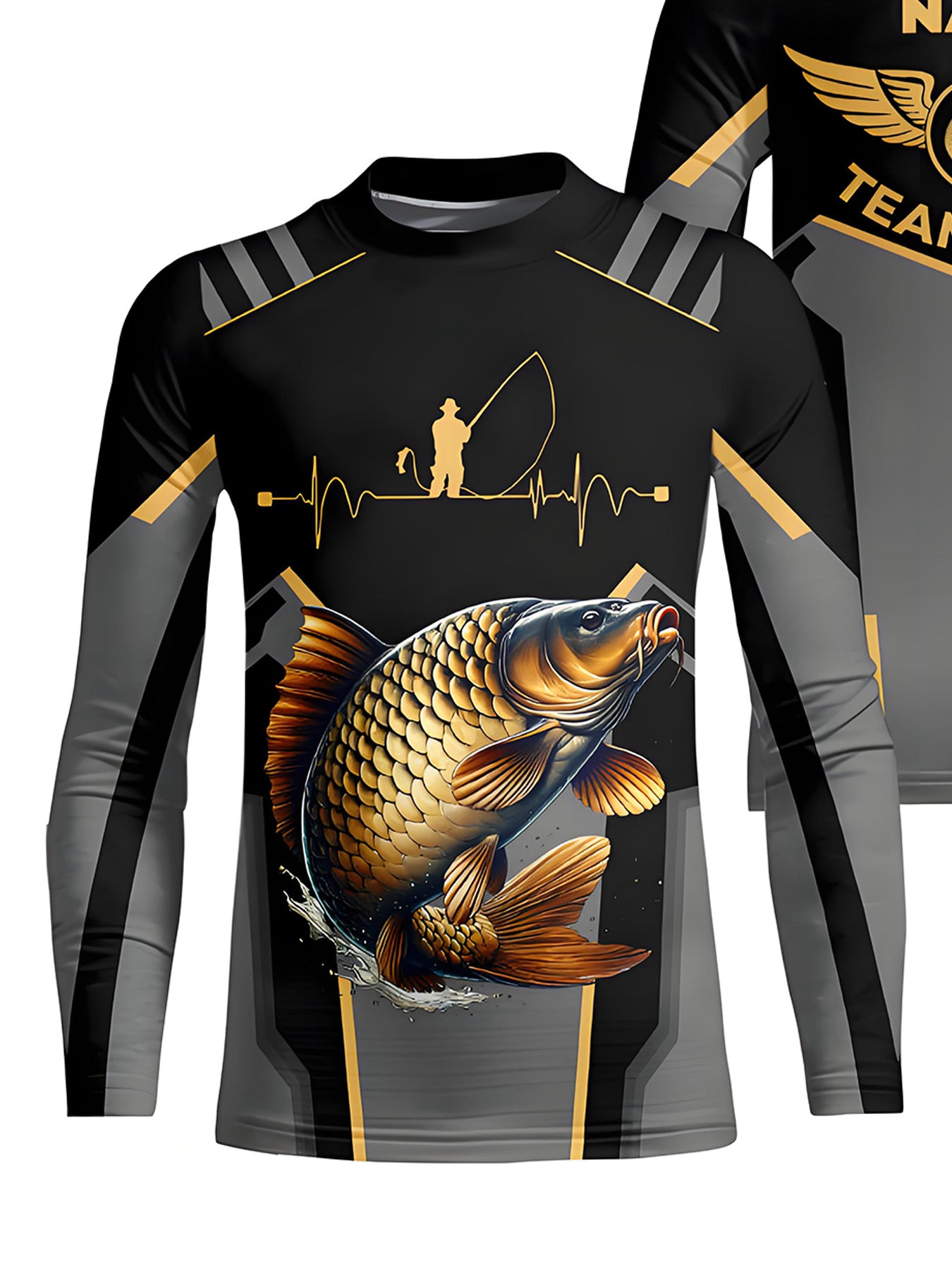 Custom Name/Number Fishing T-Shirts - Personalized Outdoor Apparel