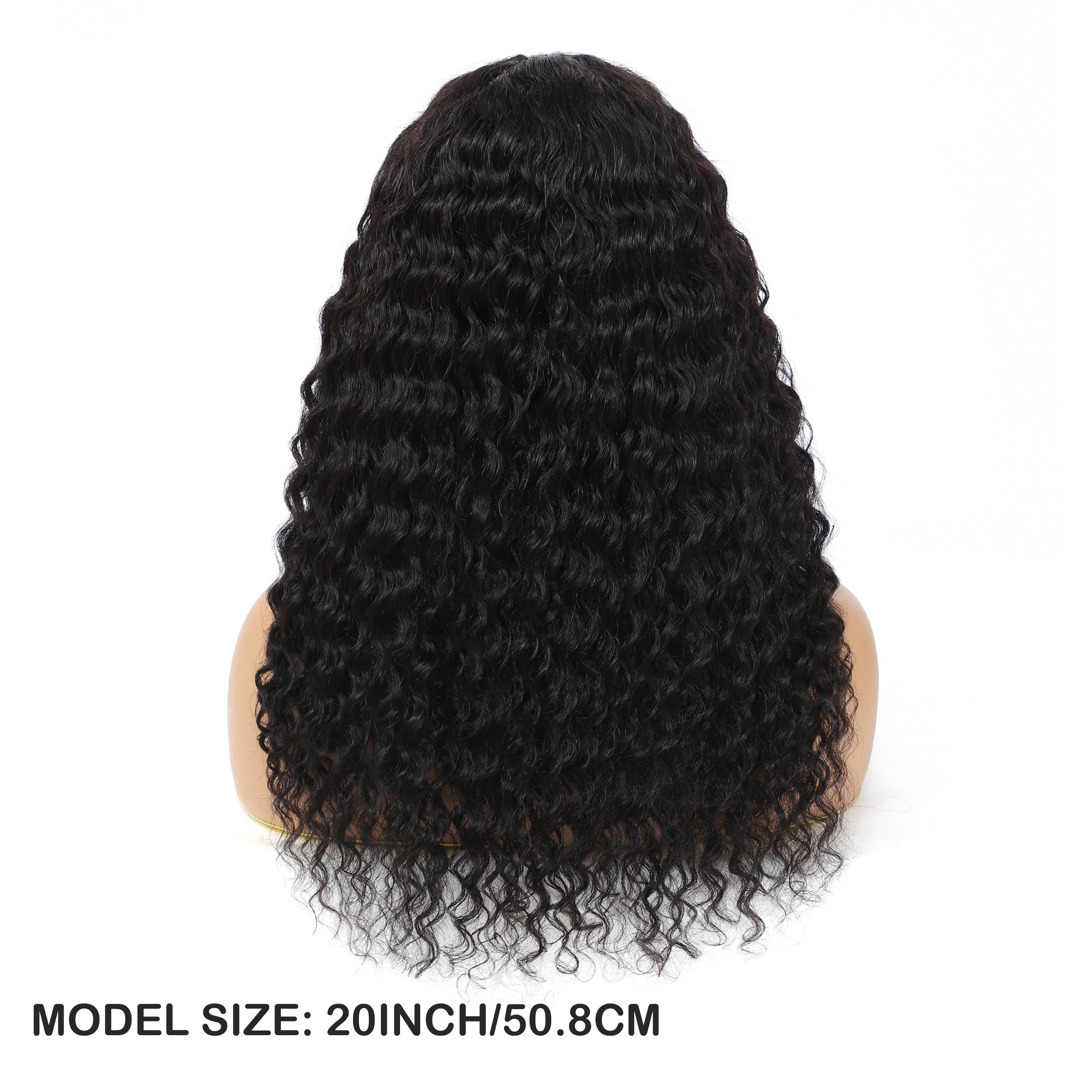 Brazilian Virgin Human Hair Wig, 150% Density Deep Wave/curly Lace Front with 4x1 Lace, Pre-Plucked Baby Hair, Natural Black Color, Breathable & Full Hairline for Virgin Hair Wigs for African - The Superior Findings Depot