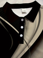 Men's Long Sleeve Shirt - Casual Print Button Lapel