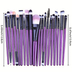 20-Piece Professional Eye Makeup Brush Set - Perfect for Creating Flawless Looks! - The Superior Findings Depot