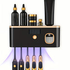 Smart Toothbrush Sanitizer - Automatic Toothpaste Dispenser Wall-Mounted USB