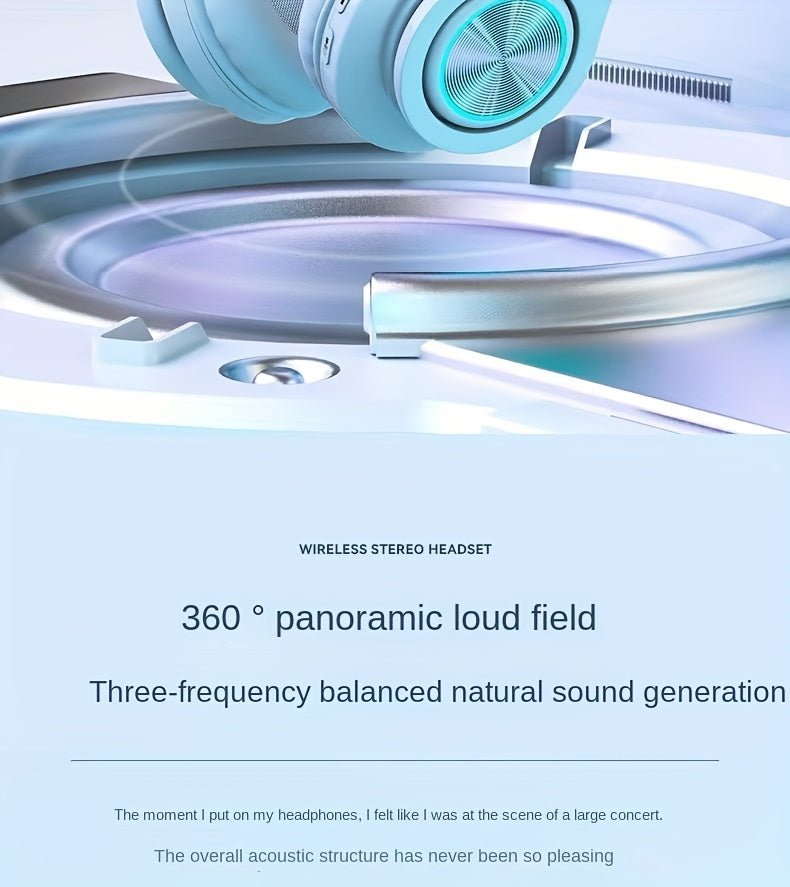 39 Luminous Wireless Headphones with Plug-in, Wired and Wireless Multifunctional Use - The Superior Findings Depot