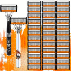 Two Handles + 60 Quality Progressive Blade Attachments for Facial Cleansing Tools, Suitable for Both Men And Women, Classic Manual Safety Razors. - The Superior Findings Depot