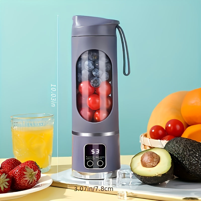 Portable USB-Rechargeable Blender & Juicer - Easy Clean, Perfect for Fruit & Vegetable Drinks, Milkshakes - 10.14oz to 16.91oz Capacity - The Superior Findings Depot