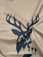 Men's Striped Casual Shirt - Deer Head Graphic Print