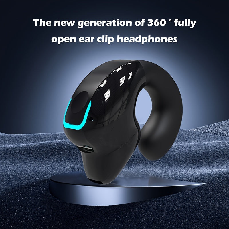 Wireless Earbuds with Long Battery Life, Phone Control & Voice Noise Cancellation - USB-C Charging, 5Th Gen 360° Open Clip Design for Sports & Work, Compatible with All Smartphones - The Superior Findings Depot