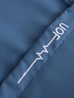 Men's Trendy Sporty Hooded Jacket - Geometric Pattern Bomber