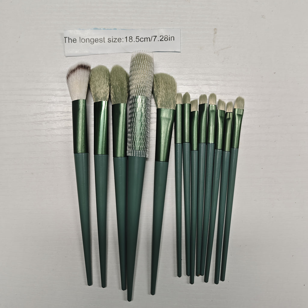 Luxurious 13pcs Golden Makeup Brush Set Includes Perfect Soft Pouch - Premium Pinkish Hue Cosmetic Implements with High-Quality Fibers for Flawless Application, Portable Case - The Superior Findings Depot