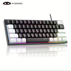 MageGee Mini 60% Gaming/Office Keyboard, Keycap Type Wired RGB Backlit Compact Computer Keyboard for Windows/Mac/Laptop, Laptop Accessory, Modern Keyboard, Sturdy Construction, Adjustable Lighting, Students - The Superior Findings Depot