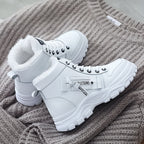 Women'S Winter High-Top Boots - Warm Fleece-Lined Ankle Boots with Thick Sole, Lace-Up Casual Style, &, Perfect for Cold Weather Comfort, Winter Boots - The Superior Findings Depot