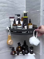 2pcs Modern ABS Corner Shelves - Durable, No-Drill Bathroom Storage for Sink, Toilet & Shower Organization - The Superior Findings Depot