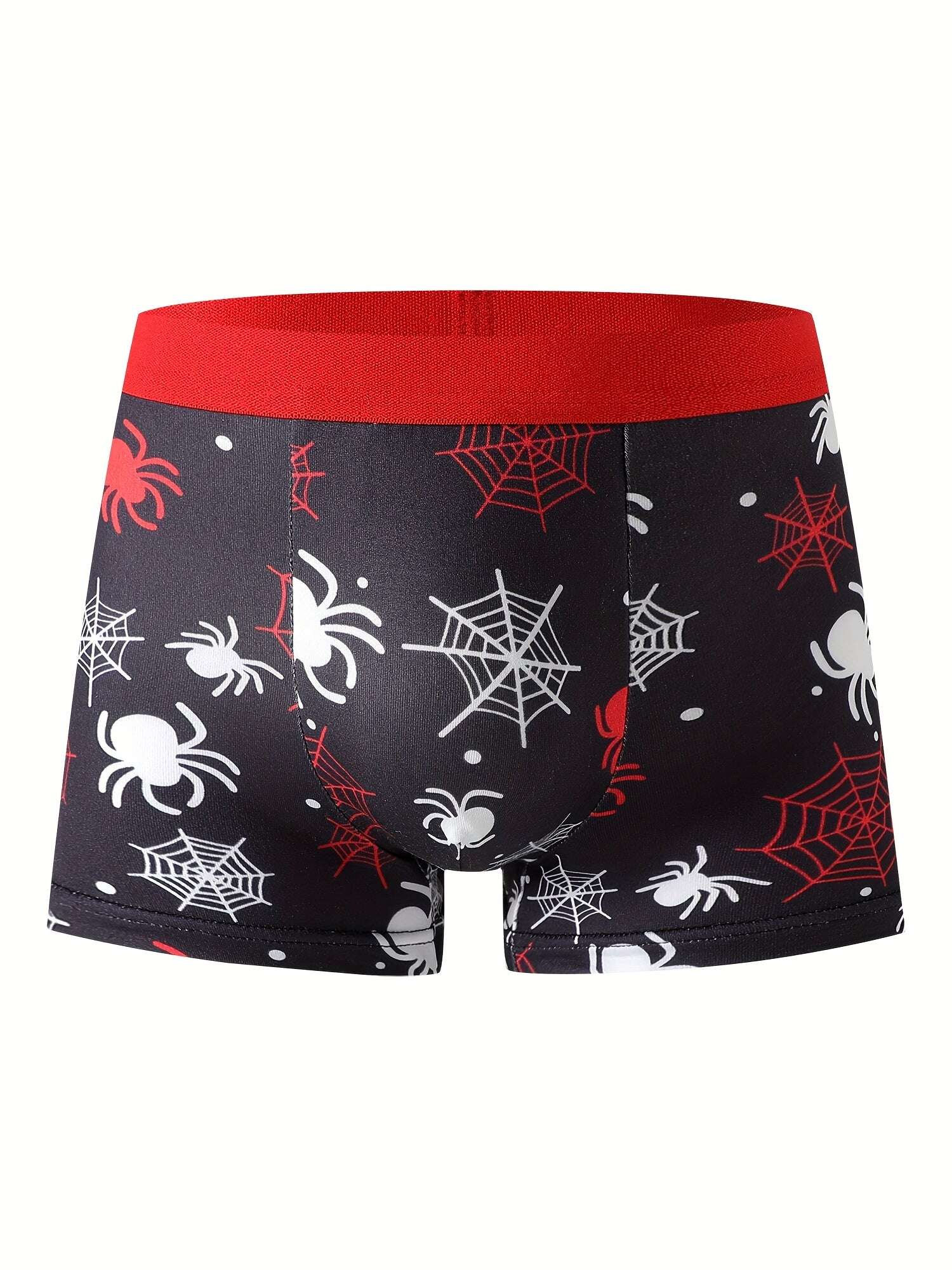 5-Piece Boys' Spider Print Cartoon Soft and Comfortable Lightweight Street Style Underwear for Ages 4-10 - The Superior Findings Depot