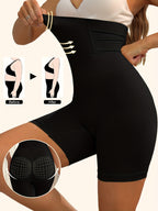 Tummy Control High Waist Sports Shorts, Waist Shaping Running Yoga Shorts, Women's Activewear Wide Waistband - The Superior Findings Depot