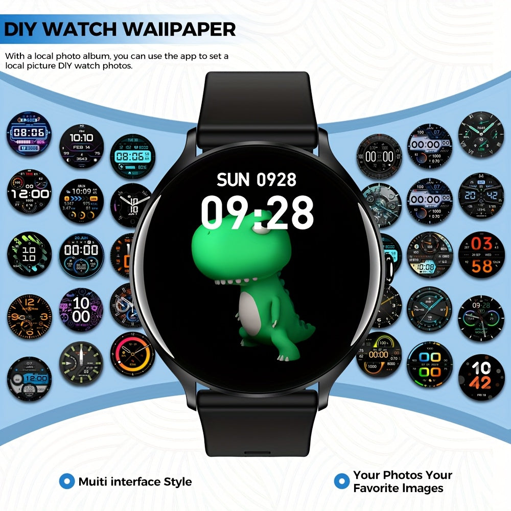 [Smartwatch with AI Voice] LIFEBEE 2025 New Smartwatch | Full Screen, AI Voice Control, 100+ Watch Faces, Wireless, USB Charging, Lithium Battery-Polymer, Rechargeable, 100+ Exercise Modes, Pedometer, Distance, for Men, Women - The Superior Findings Depot