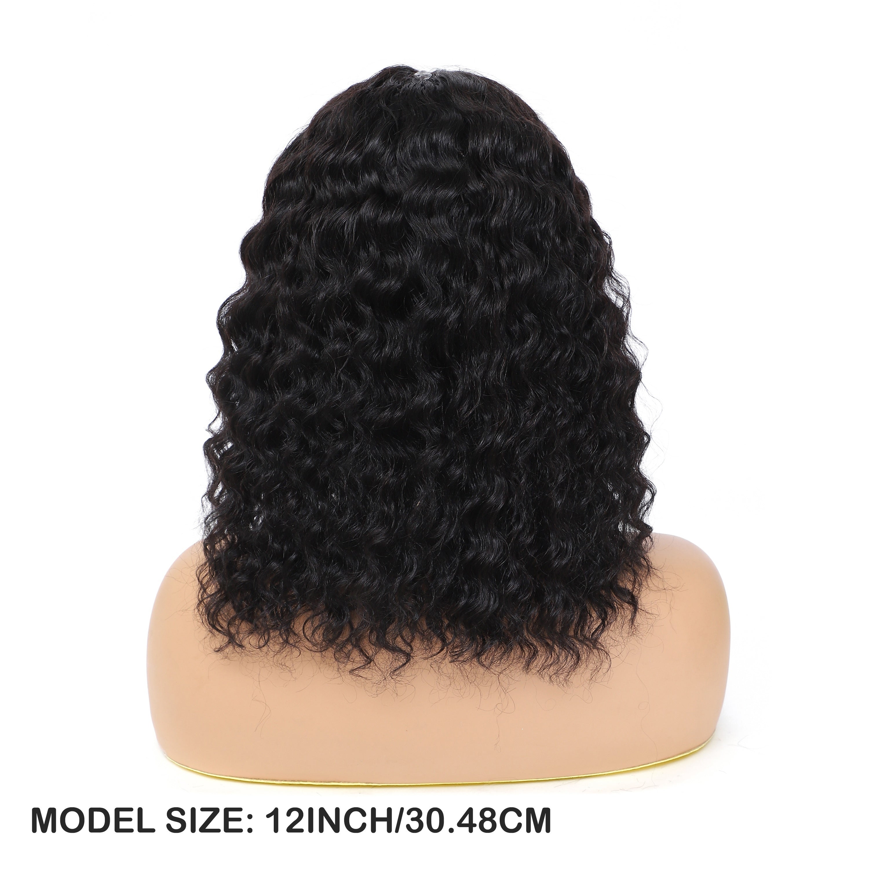 Brazilian Virgin Human Hair Wig, 150% Density Deep Wave/curly Lace Front with 4x1 Lace, Pre-Plucked Baby Hair, Natural Black Color, Breathable & Full Hairline for Virgin Hair Wigs for African - The Superior Findings Depot