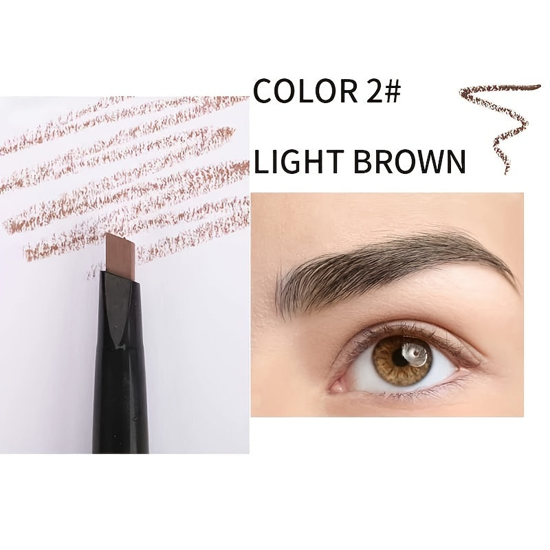 Waterproof 5 Colors Natural Makeup Double Heads Automatic Eyebrow Pencil Waterproof Long-lasting Easy Ware Eyebrow Pen With Eyebrow Brush - The Superior Findings Depot