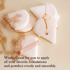 5pcs Soft Triangle Powder Puffs for Loose Powder, Mineral Powder, Body Powder, Velour Cosmetic Foundation Sponges - Nude and Black - Beauty Makeup Tools - The Superior Findings Depot