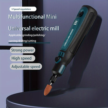 Mini Electric Grinder Pen Set – USB Rechargeable Handheld Engraving &amp; Polishing Tool, Compact Rotary Grinder for Jade, Jewelry, Wood, and DIY Projects