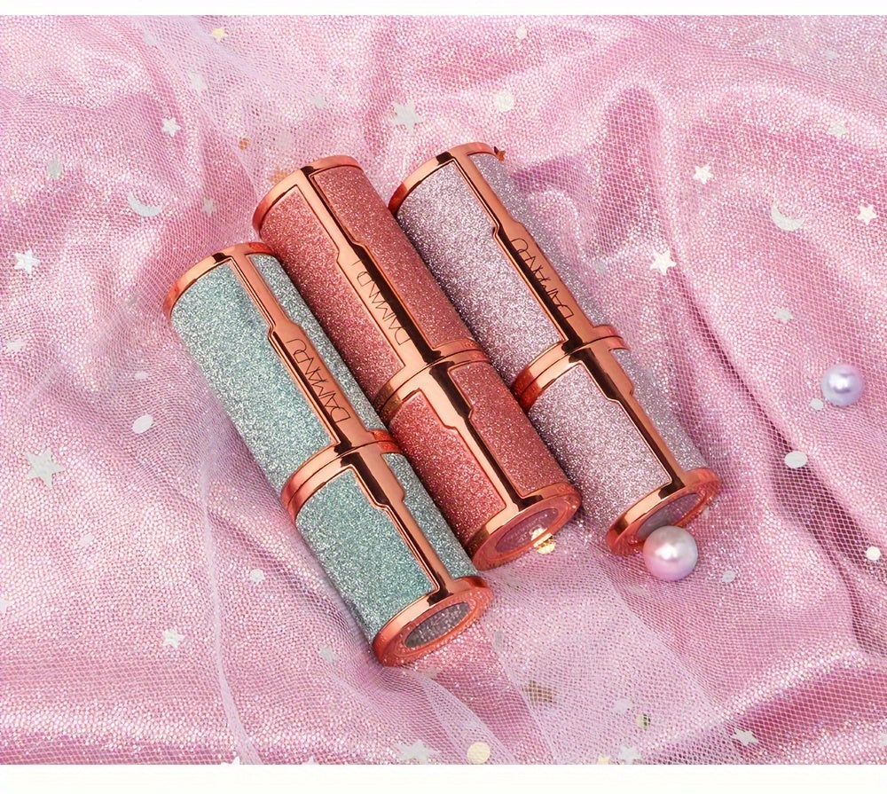 Rose Smoky Glitter Lipstick - Shimmering Pink Glossy Lipstick with Metallic Finish, Long-Lasting for All Light Beige Types, Perfect for Parties & Special Occasions, Party Makeup, Starry Sky Design, Metallic Finish - The Superior Findings Depot