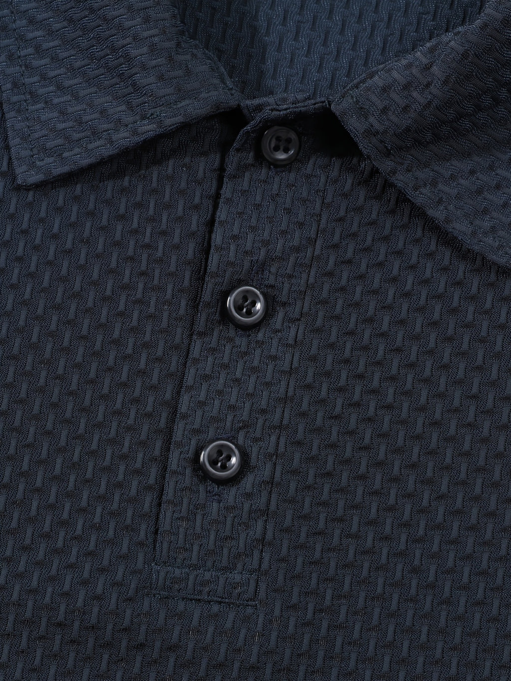 Men's Casual Golf Business Polo Shirt - Large Size Geometric Pattern