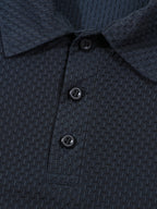 Men's Casual Golf Business Polo Shirt - Large Size Geometric Pattern