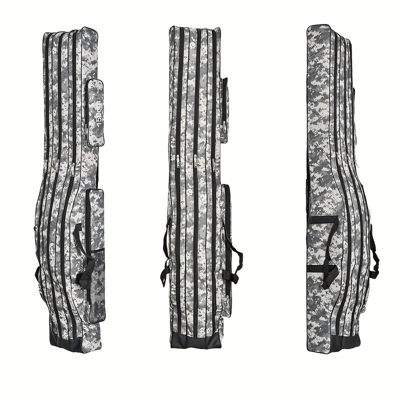 1pc Durable 3-Layer Fishing Rod Storage Bag - Effectively Protects and Organizes Your Valuable Tackle and Gear, Keeping Them Safe and Within Reach