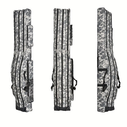 1pc Durable 3-Layer Fishing Rod Storage Bag - Effectively Protects and Organizes Your Valuable Tackle and Gear, Keeping Them Safe and Within Reach