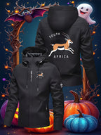 Men's South Africa Inspired Graphic Hooded Jacket - Antelope Print
