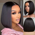 Elegant Women'S Short Bob Wig, Heat-Resistant Synthetic Fiber, Middle Parting, Natural Look - Easy to Care for, 12-Inch Black Short Bob Wig, Perfect for Daily Wear, Cosplay, Costume Matching, and Halloween - The Superior Findings Depot