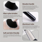 MAANGE Flawless Foundation Brush - Large Flat Top, Ultra-Soft Nylon Bristles for Seamless, Quick Application - Fragrance-Free, Ideal for All Skin Types - Black Handle, MAANGE - The Superior Findings Depot