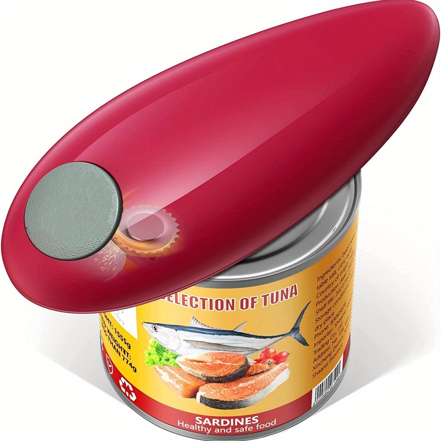 1pc Smooth Edge Electric Can Opener - Easy Opening & Arthritis Relief