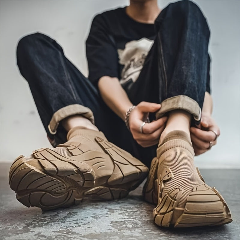 Men's Stylish Casual Shoes - Trendy Sock-Like Design Slip-On