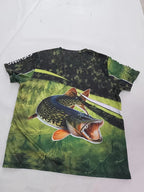 Men's 3D Fishing Graphic T-Shirt - Casual Summer Teen Apparel