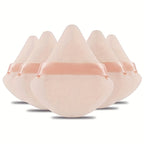 5pcs Soft Triangle Powder Puffs for Loose Powder, Mineral Powder, Body Powder, Velour Cosmetic Foundation Sponges - Nude and Black - Beauty Makeup Tools - The Superior Findings Depot