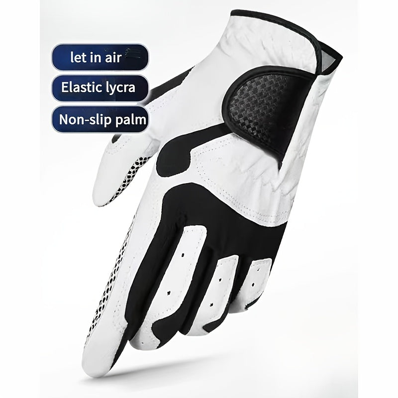 1 Golf Glove | Breathable, Elastic, Non-Slip, Wear-Resistant, Unisex, Single-Handed, Left or Right, Polyester Fiber