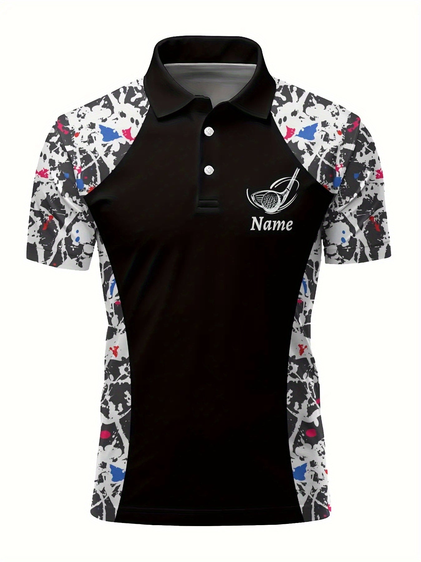 Customizable Golf Polo Shirt - Personalized Name & Team Logo