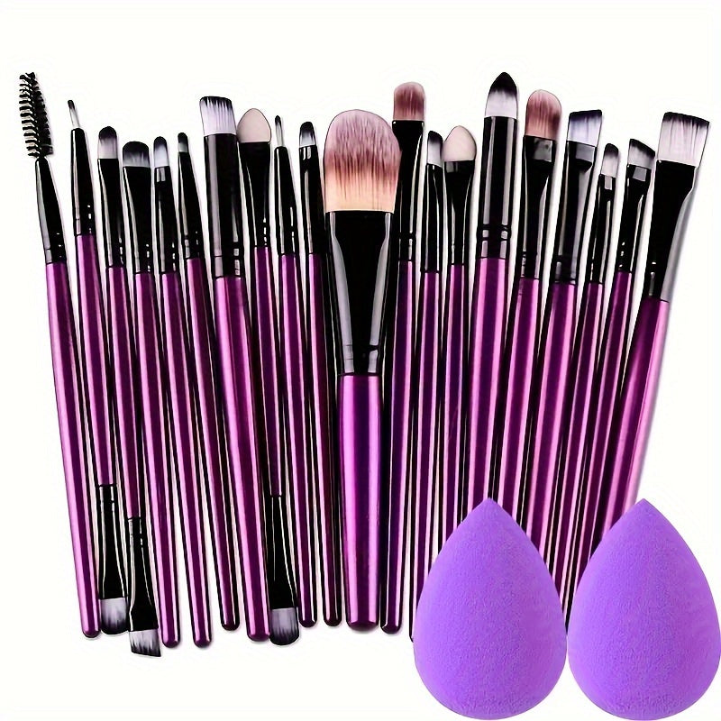 20/34pcs Makeup Brush Set and 8pcs Mini Makeup Brush Professional Soft Synthetic Powder Foundation Eyeshadow Makeup Brush Cosmetics Suitable for Beginners - The Superior Findings Depot