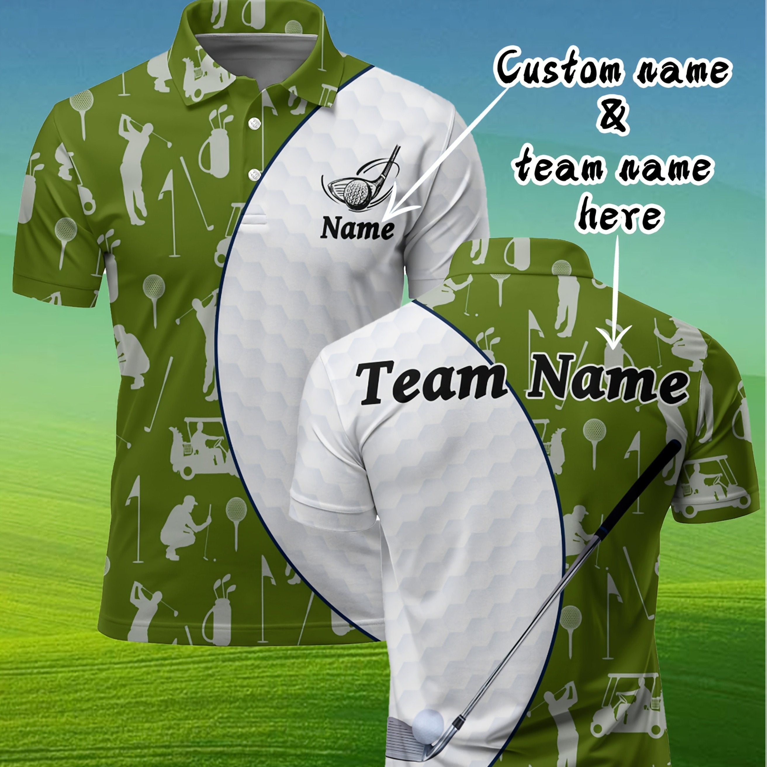 Customizable Men's Golf Shirt - Breathable Quick-Dry Team Logo