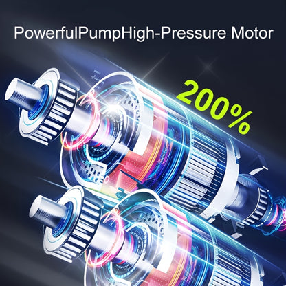 Portable Air Compressor Tire Inflator, 150PSI Car Tire Pump, Equipped with a Tire Pressure Gauge, LED Light, And a Three Times Faster One-Button Smart Cordless Tire Pump, Suitable for Cars, Motorcycles, Bicycle