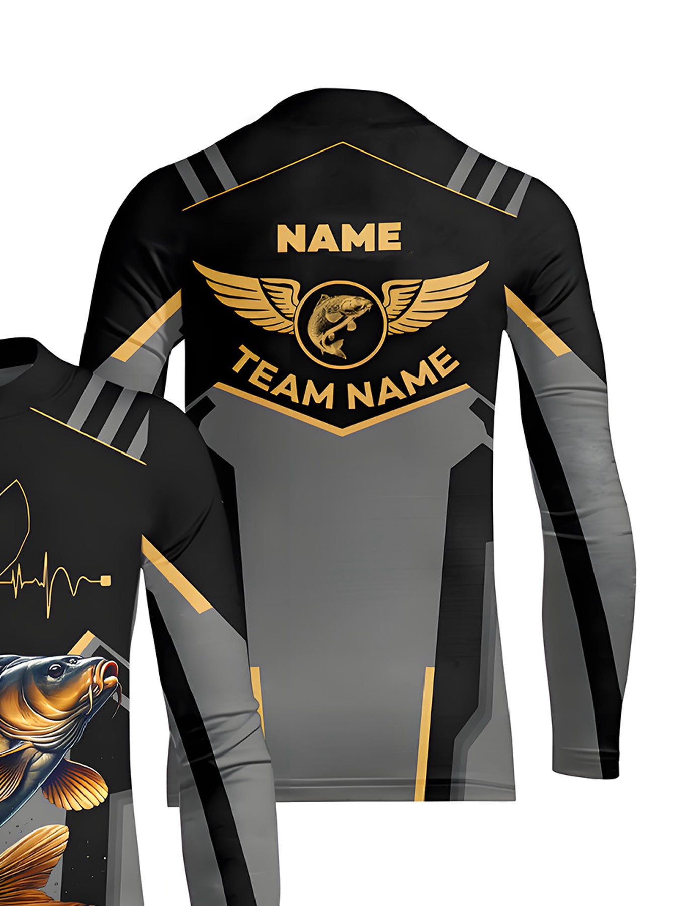 Custom Name/Number Fishing T-Shirts - Personalized Outdoor Apparel