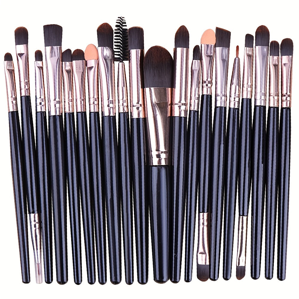 20-Piece Professional Eye Makeup Brush Set - Perfect for Creating Flawless Looks! - The Superior Findings Depot
