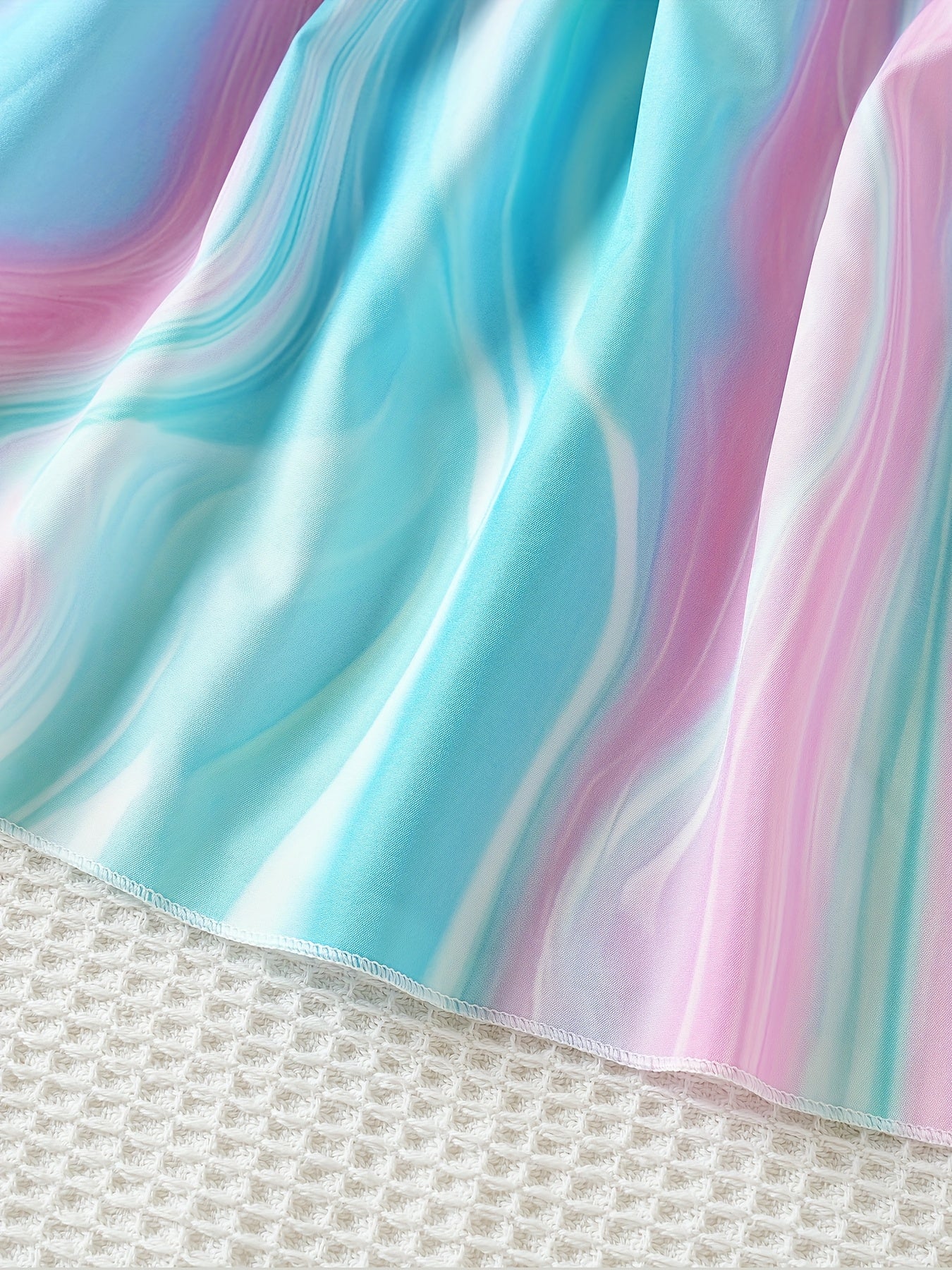 4pcs Girls' Floral Print Sleeveless Dresses - Off-Shoulder Princess Party Dresses with Ruffled Skirts, Light Blue & Pink Floral Patterns, Perfect for Summer Events, Princess Dresses for Girls, Event Attire, Offshoulder Design - The Superior Findings Depot