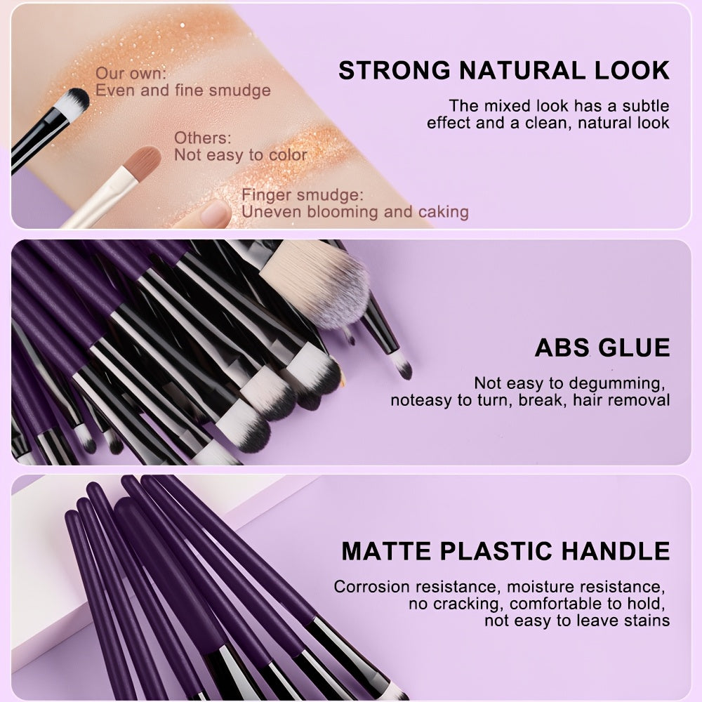 20/34pcs Makeup Brush Set and 8pcs Mini Makeup Brush Professional Soft Synthetic Powder Foundation Eyeshadow Makeup Brush Cosmetics Suitable for Beginners - The Superior Findings Depot