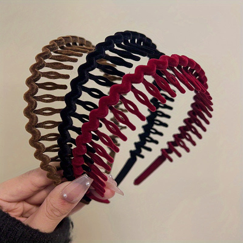 Hair Clip Frosted Color Headband Women's Non-slip Band Teeth Simple Pressure Headband Face Headband Hair Accessories - The Superior Findings Depot