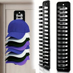 1 Wall-Mounted Hat Rack - 16-Hat Capacity No-Nail Adhesive