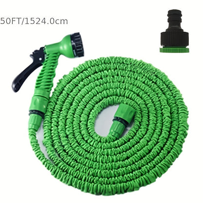 Expandable Garden Hose with Spray Nozzle – 25ft/50ft/100ft Flexible Water Hose, 3-Layer Latex Core & Durable Fabric, for Car Wash, Lawn & Garden Irrigation