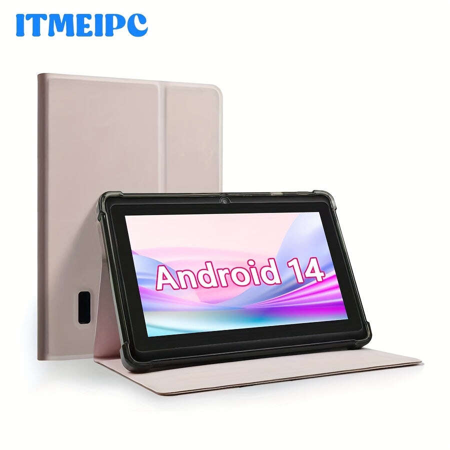 7-inch Android 14 Tablet with 4GB RAM, 32GB ROM, Quad-Core Processor, HD IPS Display, Dual Cameras, USB-C Charging, 2.4Ghz WiFi, 1024x600 Resolution, 12V/22V Power Adapter, Tablet, Pad, Tablet, Pad - The Superior Findings Depot