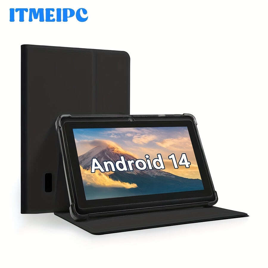 7-inch Android 14 Tablet with 4GB RAM, 32GB ROM, Quad-Core Processor, HD IPS Display, Dual Cameras, USB-C Charging, 2.4Ghz WiFi, 1024x600 Resolution, 12V/22V Power Adapter, Tablet, Pad, Tablet, Pad - The Superior Findings Depot