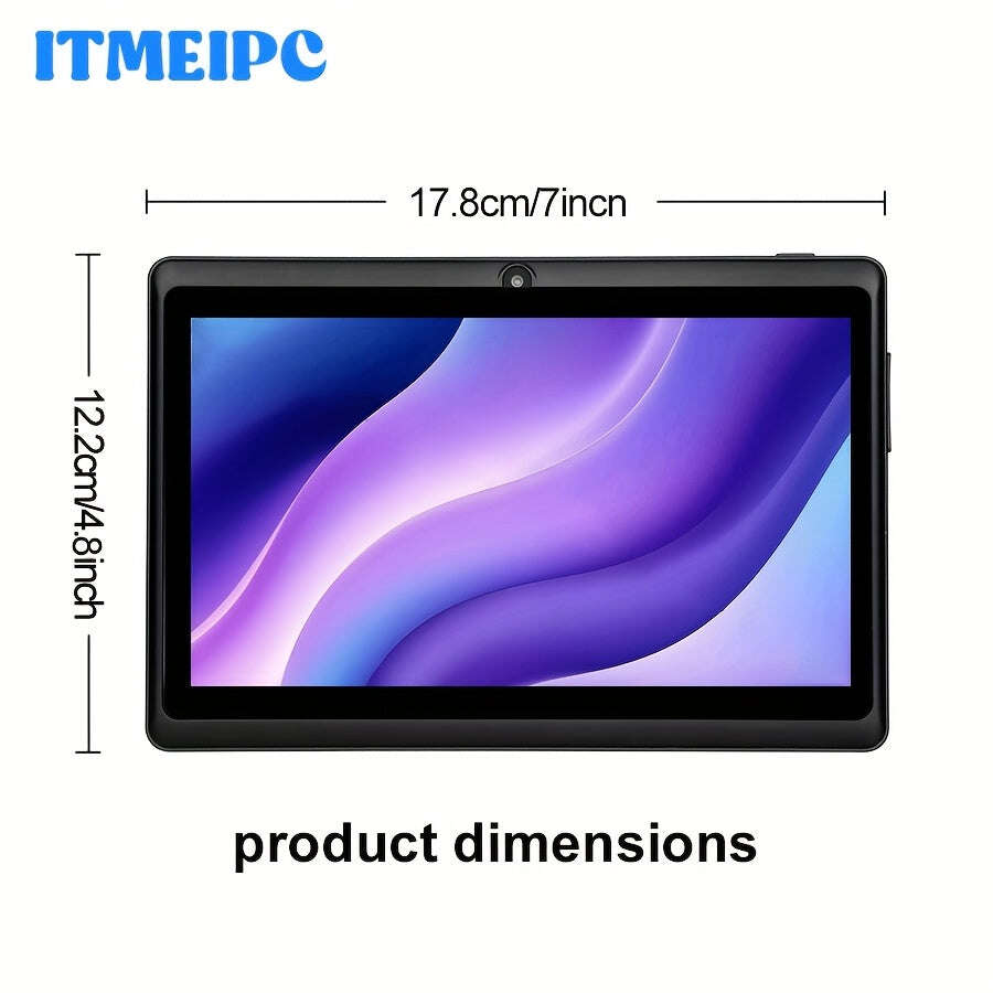 7-inch Android 14 Tablet with 4GB RAM, 32GB ROM, Quad-Core Processor, HD IPS Display, Dual Cameras, USB-C Charging, 2.4Ghz WiFi, 1024x600 Resolution, 12V/22V Power Adapter, Tablet, Pad, Tablet, Pad - The Superior Findings Depot